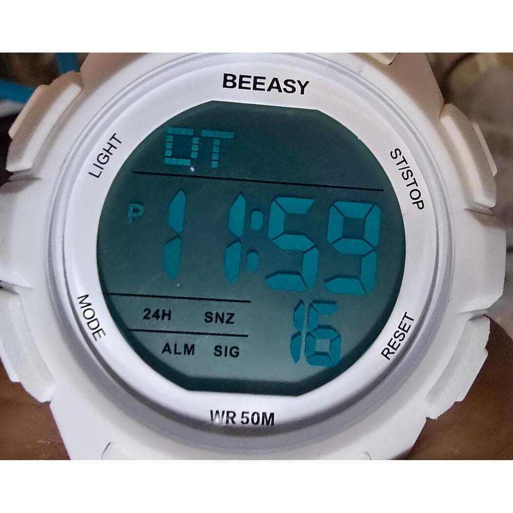 Men's Beeasy Aw03 Digital  Waterproof Stopwatch Alarm Countdown Timers Watch 05 - Picture 6 of 8